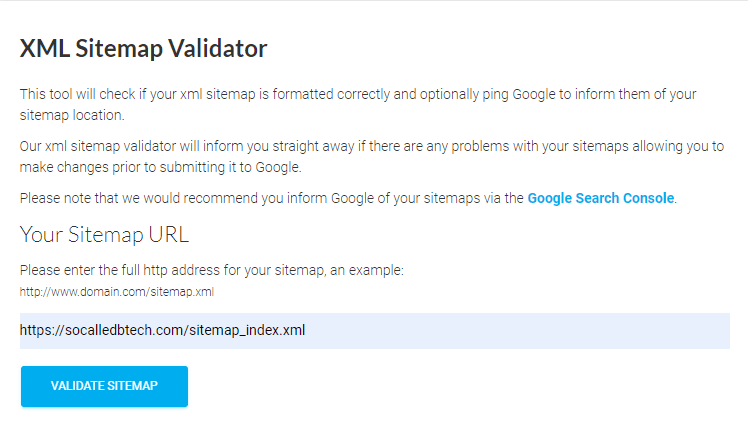 XML Sitemap Validator